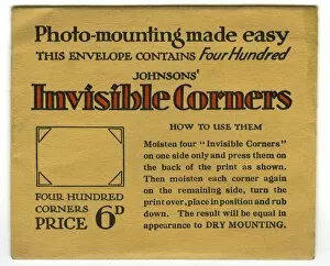 Albums Gallery: Envelope, Johnsons invisible photo corners