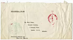 Images Dated 13th November 2018: Envelope sent via British Embassy diplomatic bag