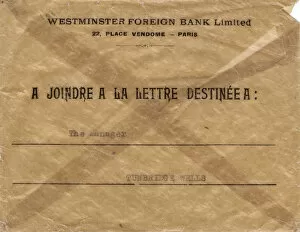 Images Dated 3rd July 2017: Envelope, Westminster Foreign Bank Limited, Paris