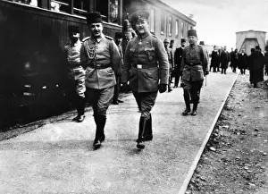 Enver Pasha and a German army officer, WW1