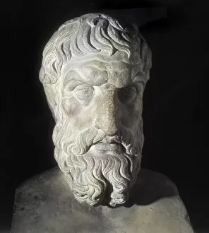 X7caf Me Collection: EPICURUS (341-270 BC). Greek philosopher. Bust of