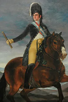 Lucientes Prints: Equestrian portrait of Ferdinand VII (1784-1833)
