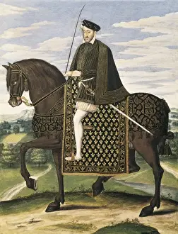 Cond Prints: Equestrian Portrait of Henry II, King of France