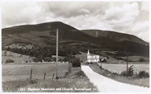 Equinox Mountain and Church, Sunderland, Vermont, USA