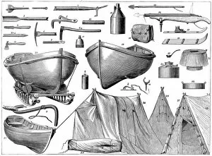 Images Dated 16th August 2004: Equipment used in the British Arctic Expedition, 1875-1876