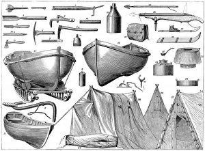 Coasts Collection: Equipment used in the British Arctic Expedition, 1875-1876