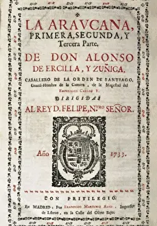 ERCILLA Y ZUщGA, Alonso de (1533-1594). Spanish