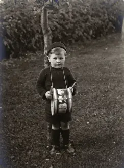 Eric Atherton Smith - young boy aged 3 with his toy drum