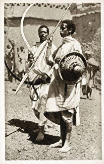 New Items from the Grenville Collins Collection Gallery: Two Eritrean Warriors - Eritrea, East Africa
