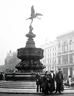 Eros Prints: Eros statue, Piccadilly Circus, London