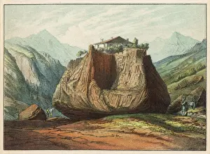 Rhone Prints: Erratic block in Rhone Valley, near Monthey, Switzerland