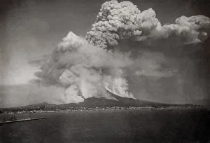 Storm Prints: Eruption of Mount Vesuvius, Gulf of Naples, Campania, Italy