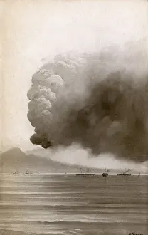 Eruption of Mount Vesuvius, Italy
