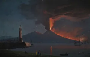 Dynamic Prints: Eruption of Vesuvius, 1822 (night)