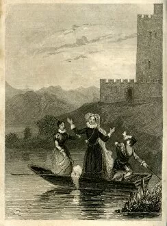Images Dated 5th August 2016: Escape of Mary Queen of Scots from Loch Leven Castle