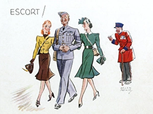 Images Dated 17th April 2012: Escort by Helen McKie - World War II