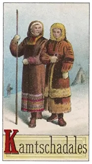 Eskimo Prints: Eskimo couple of Kamchatka