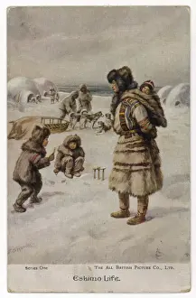 Eskimo Prints: ESKIMO FAMILY IN CAMP