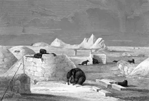 Arctic Prints: Eskimos Build Igloo 1