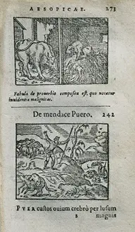 Fabulist Prints: ESOPUS (650-560 BC). Greek fabulist. Fables