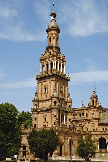 Images Dated 22nd April 2007: Espa?a. Andalusia. Seville. Spains Square. North tower