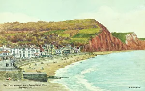 Sidmouth Prints: Esplanade and Salcombe Hill, Sidmouth, Devon