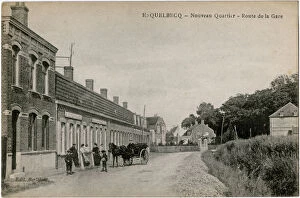 Images Dated 4th April 2016: Esquelbecq, France - road outside the station