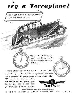 Motors Prints: Essex Terraplane Car Advert 1933