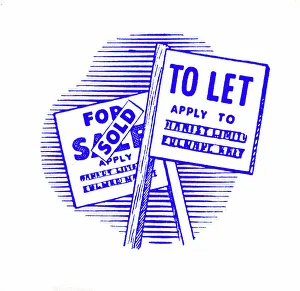 Boards Prints: Estate agent sign boards