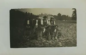 Wentworth Postcard Collection Prints: Estate Workers, Thought to be a Norfolk Stately Home, England. Date: 1900s