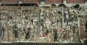 Tapestry Prints: Esther before Ahasuerus. The banquet of Ahasuerus