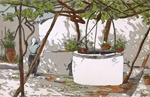 Grapevine Prints: A well at Estremoz, Portugal