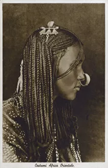 Ring Collection: Ethiopian Woman - Braided Hair - Nose Ring