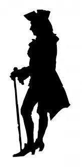 Financial Prints: Etienne de Silhouette - Full-length silhouette portrait