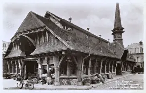 Seine Maritime Prints: Etretat, Normandy, France - The wooden covered market