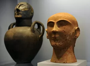 Etruria Gallery: Etruscan Art. Italy. In honour of the ancestors. Urns-face
