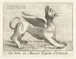 Ridolfino Venuti Prints: Etruscan bronze figure of a gryphon, a mythical beast