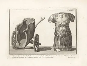Etruscan race chariot and Roman Imperial armour