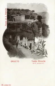 South Western Prints: Etruscan Tombs - and St. Patricks Well - Orvieto