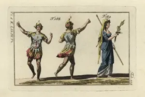 Ceres Prints: An Etruscan warrior and Ceres, goddess of grain