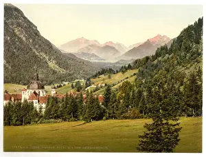 Bavaria Prints: Ettal with the Ammergebirge, Upper Bavaria, Germany
