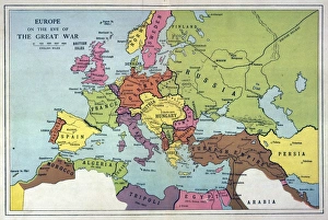 Images Dated 21st December 2010: Europe Map C1914