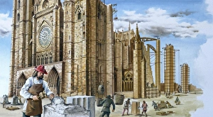 Artisan Collection: Europe. Middle Age. Construction of a gothic Cathedral