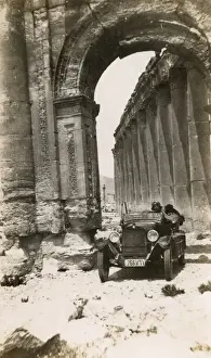 Drives Prints: European Gentleman driven Triumphal Arch, Palmyra, Syria