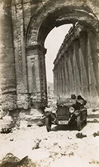 Septimus Gallery: European Gentleman driven Triumphal Arch, Palmyra, Syria