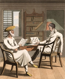 Taught Gallery: European Gentleman in India learning Arabic