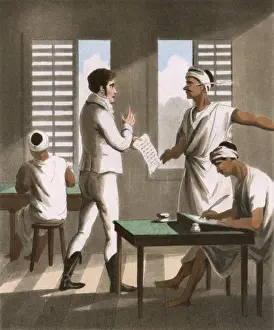 Desks Prints: European Gentleman in Public Office