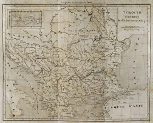 Images Dated 18th March 2020: European Turkey map by Th. Duvotenay