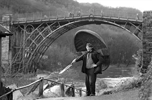 Boatman Prints: Eustace Rogers, the last coracle man of Ironbridge, Shropshi