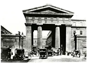 Euston Prints: Euston Arch, entrance to the station, London